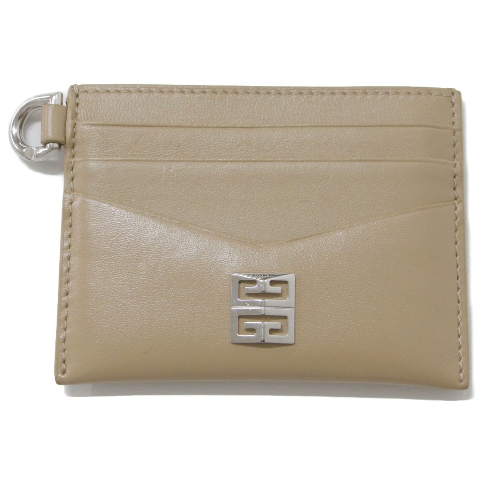 Givenchy Card Case Holder Beige 4G Leather Accessories: Brand: Givenchy Type: Card Case Gender: Women Color: Beige Condition: Used (good), Traces of usage, scratches / dirt can be seen but generally in good condition Product Disclaimer: Minor wear from age