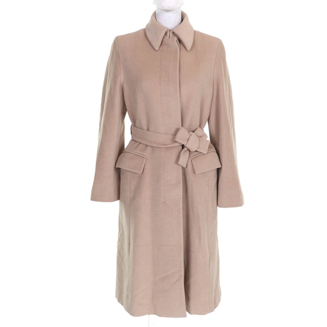 Max Mara Stainless Collar Coat Wool Beige 36: Material: Wool Gender: Women Brand: MAX MARA Item: Stainless collar coat Gender: Women Color: beige Material: Outer: 60% wool, Outer: 25% angora, Outer: 15% silk, Lining: 70% acetate, Outer: 30% cupra