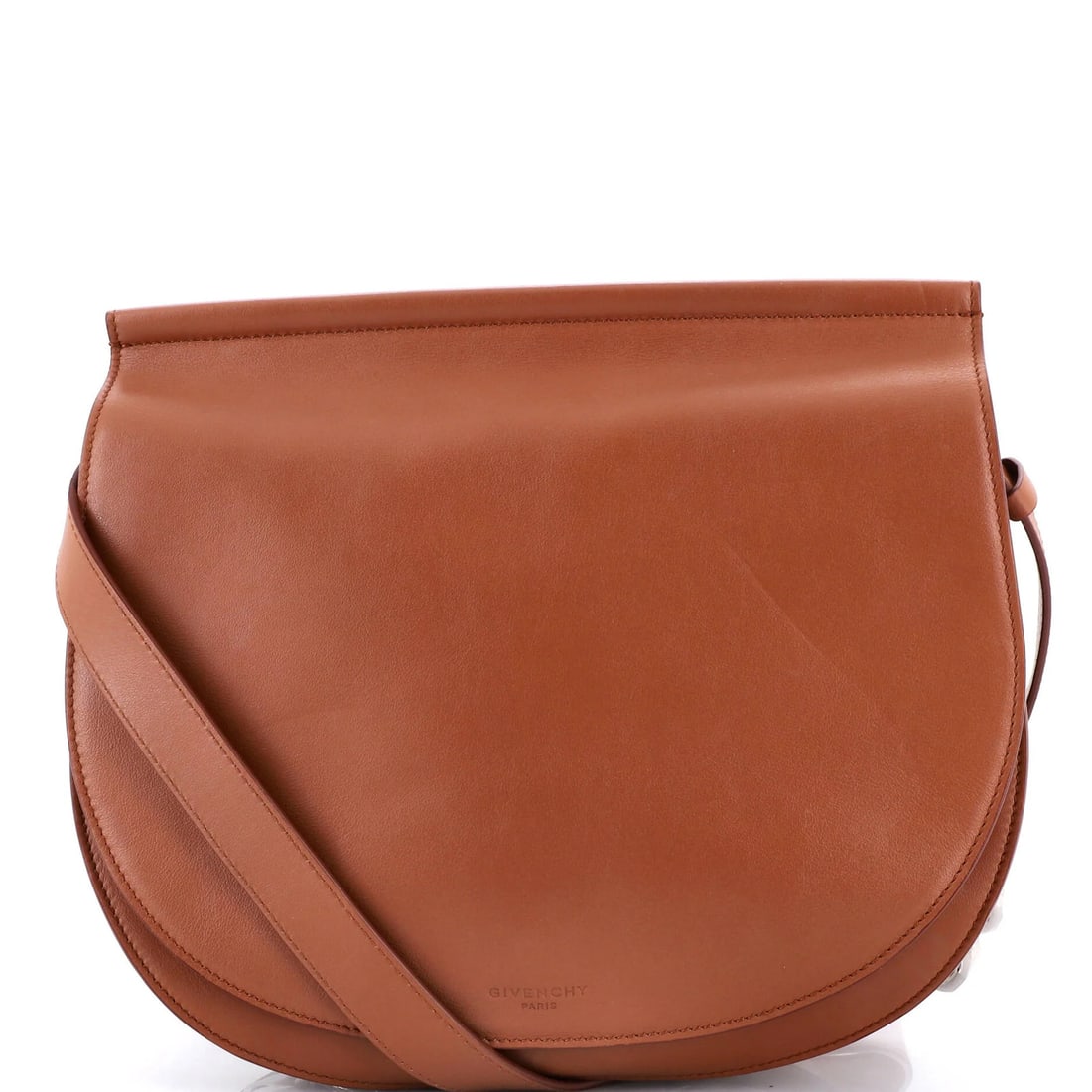Givenchy Infinity Saddle Bag Leather Medium: Brand: Givenchy Exterior Material: Leather Style: Cross Body Bags Exterior Color: Brown Size: Medium Measurements: Height 10", Width 11", Depth 3" Model: Infinity Saddle Bag Leather Medium Exterior Ma