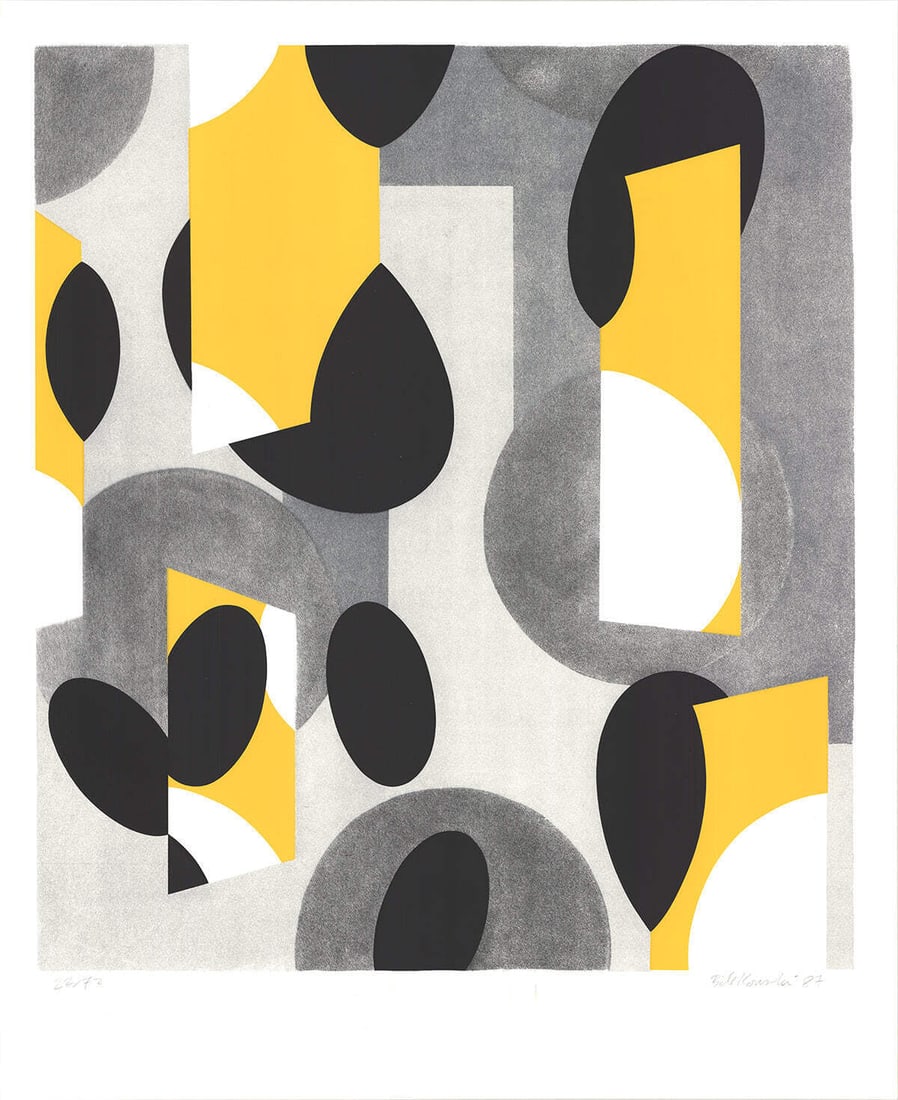 Bill Komoski Community Holiday Festival Signed " Serigraph Contem: Artist: Bill Komoski Brand: Komoski Bill Country/Region Of Origin: USA Exact Year: 1987 Height: 41.5 Item Height: 41.5 Item Width: 34 Style: Minimalism Subject: AbstractEventsWorld Culture Type: Serig