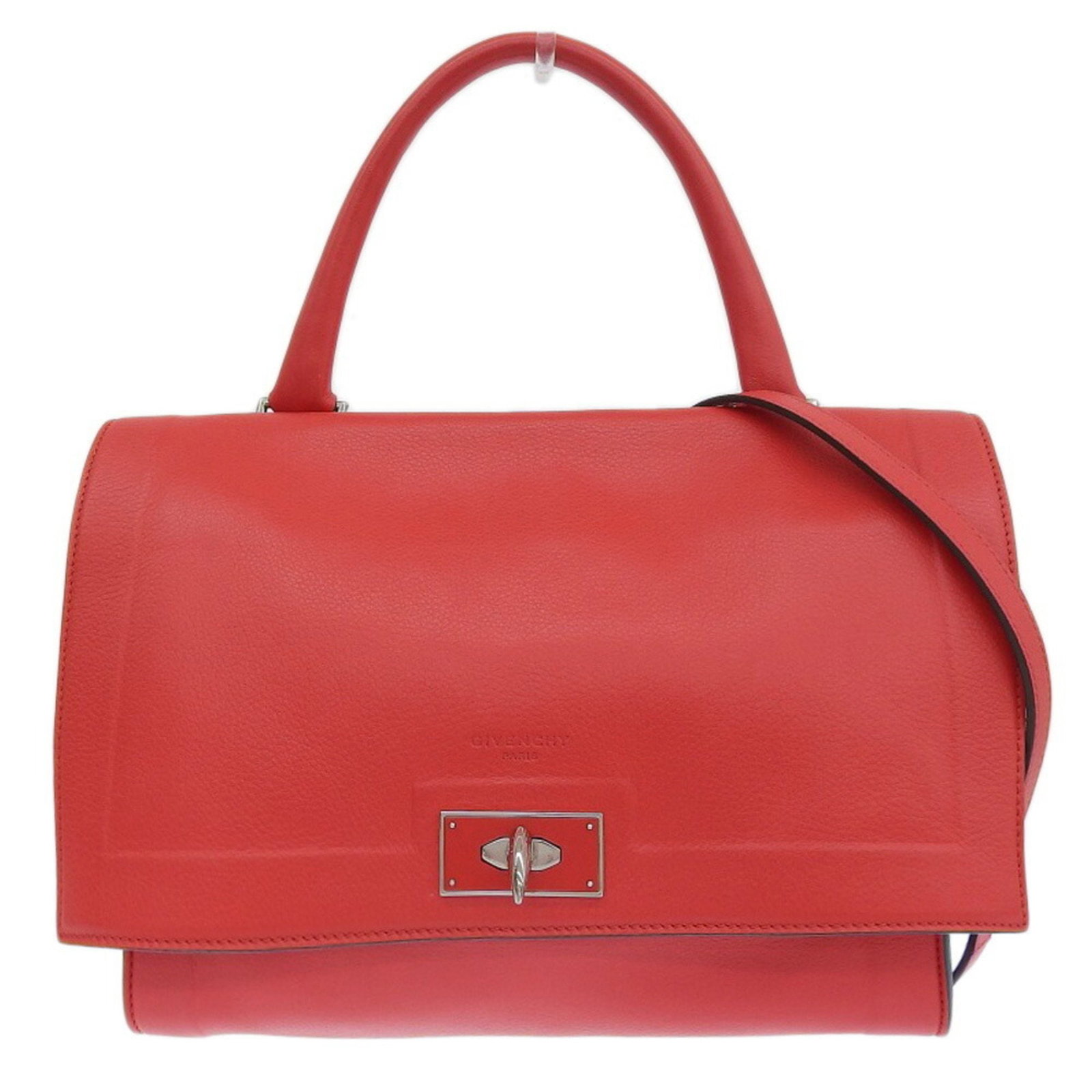 Givenchy Givenchy Shark Medium Bag Handbag Shoulder Red: Brand: Givenchy Type: Handbag, Shoulder Bag Material: Leather Color: Red Color Gender: Women Size (Hxwxd): 21cm x 27cm x 10cm / 8.26'' x 10.62'' x 3.93'' Condition: Used (very good), A few traces of u