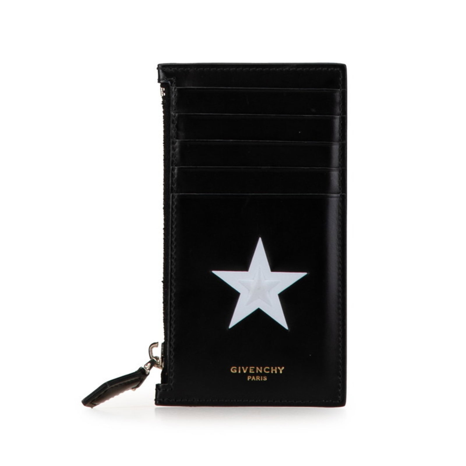 Givenchy Star Motif Card Case Coin Black White Leather: Brand: Givenchy Type: Card Case Gender: Women Color: Black, White Material: Leather Condition: Used (very good), A few traces of usage, some scratches / dirt can be seen but overall in very good condi
