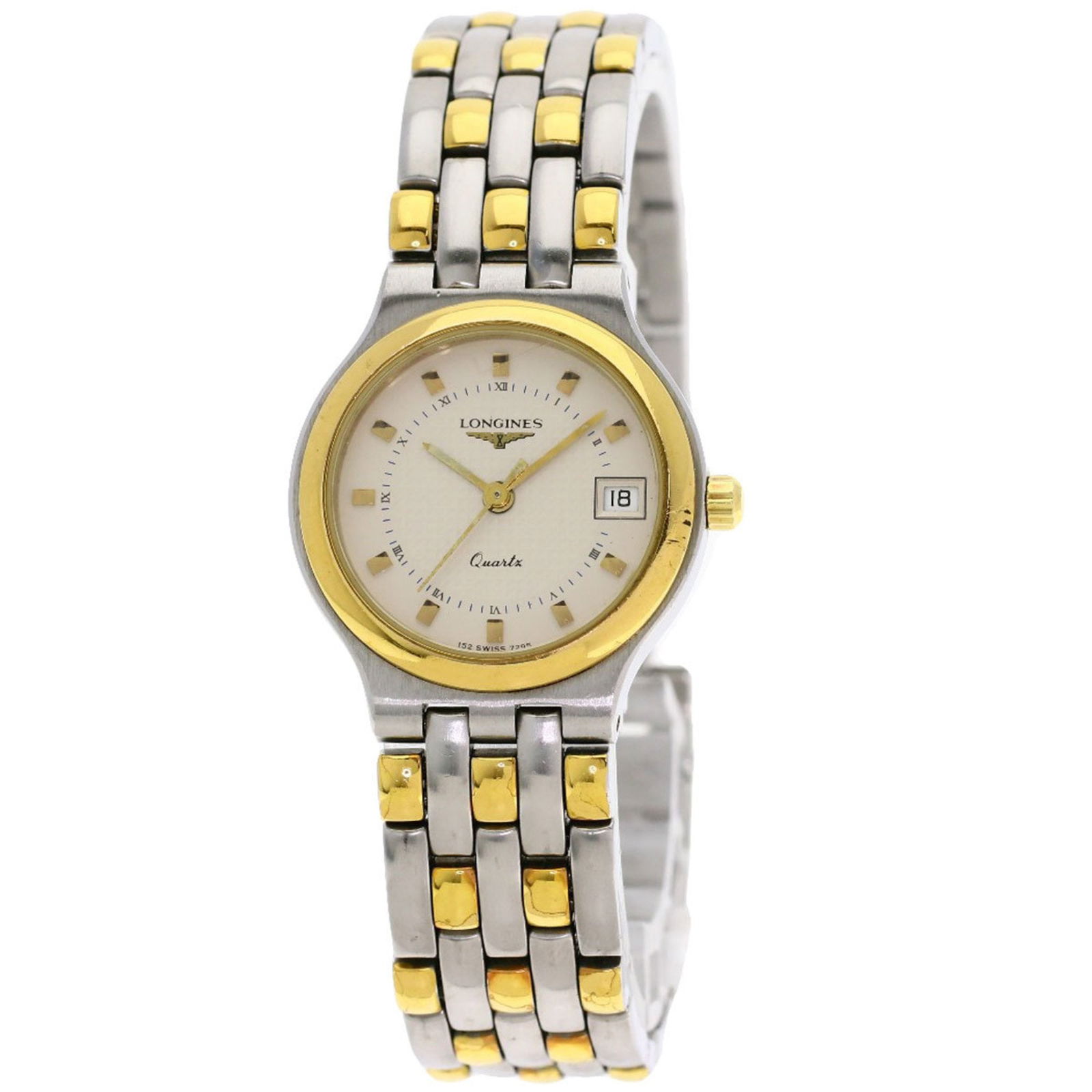 Longines Flagship Watch: Brand: Longines Type: Wristwatch Gender: Women Display: Analog Material (Case): Stainless Steel Material (Band): Gold Plated, Stainless Steel Color (Dial): Ivory Case Diameter: 28.5mm / 1.12'' Wrist S