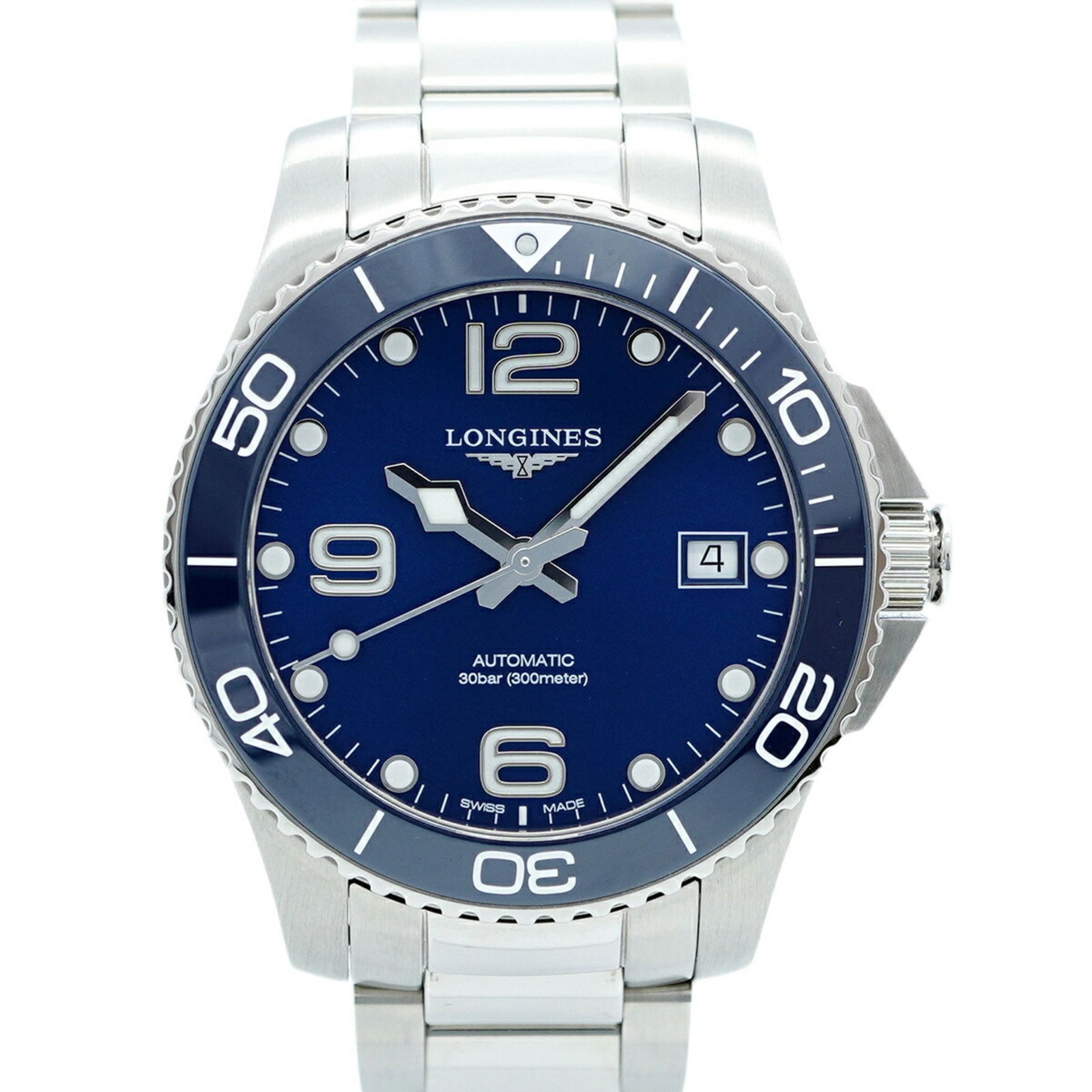 Longines Hydroconquest L3.781.4.96.6: Brand: Longines Type: Wristwatch Gender: Men Material (Band): Stainless Steel Color (Dial): Blue Case Diameter: 39mm / 1.54'' Wrist Size: 16cm / 6.29'' Condition: Used (good), Traces of usage, scratch