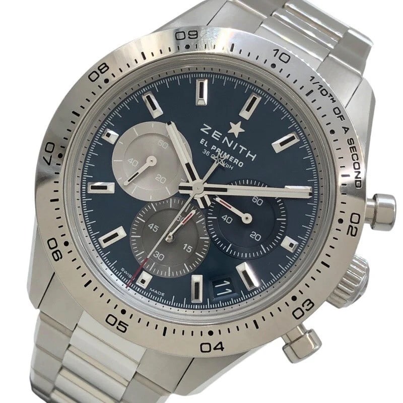 Zenith Chronomaster Sport 03.3114.3600 Blue: Brand: ZENITH Movement: Automatic Material: SS Color: Blue Dial Color: Blue Arm Circumference Size: 18cm Water Resistance: Daily Life 100M Type: Wrist watch Product Disclaimer: Items may exhibit light