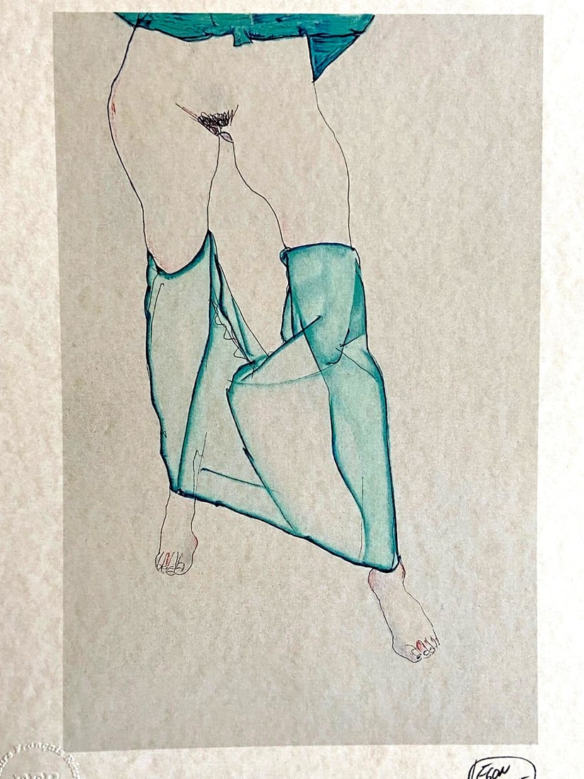 Egon Schiele Lithograph From An Painting Coa Signed Op Numbered By Hand: Brand: Unbranded Egon Schiele '' Girl with green socks " Lithograph printed by the French publishers gathered in 1979. I sign Egon Schiele on the slab. The work measures 30x40 cm 175 specimens EFR, Pa