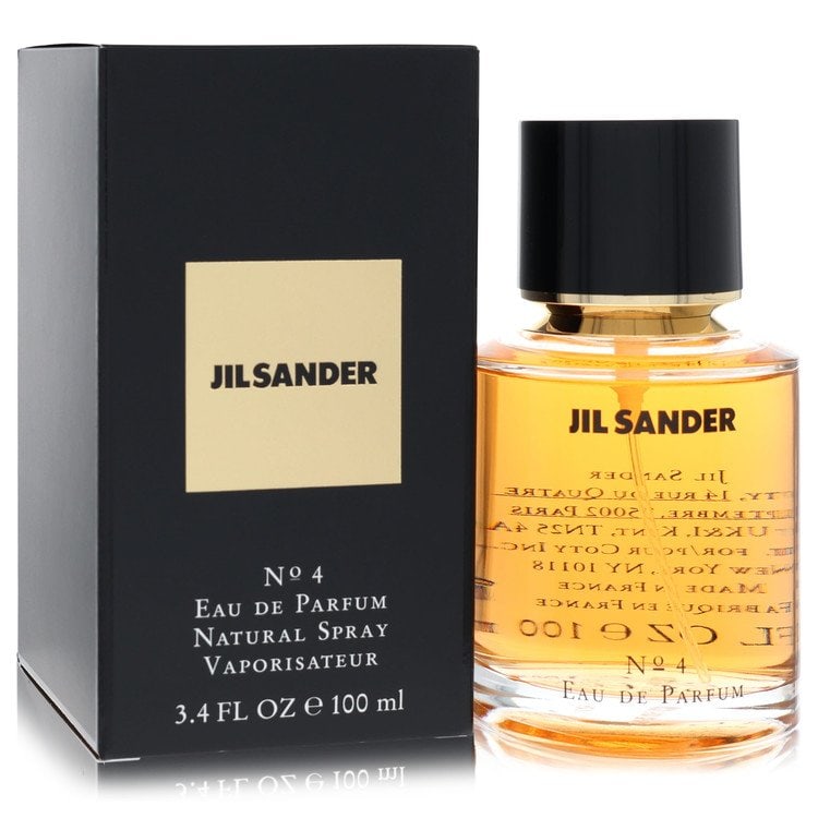 Jil Sander #4 Perfume By Jil Sander Eau De Parfum Spray: Brand: Jil Sander Size: 3.4 oz Eau De Parfum Spray Grams: 500 Type: Eau De Parfum Spray Fragrance: Perfume for Women Product Disclaimer: Authentic fragrances; some boxes may show shelf wear. We strong