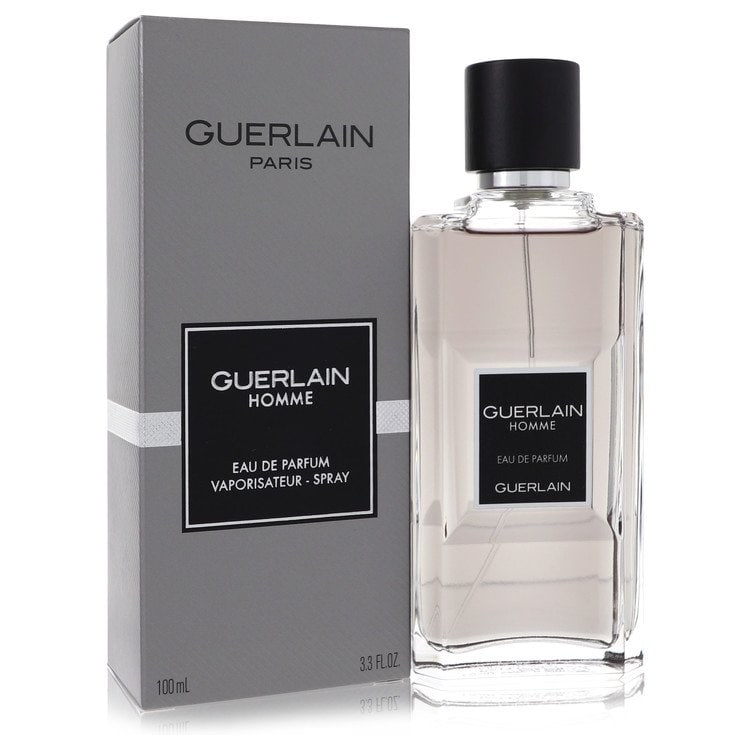 Guerlain Homme Cologne By Guerlain Eau De Parfum Spray: Brand: Guerlain Size: 3.3 oz Eau De Parfum Spray Grams: 500 Type: Eau De Parfum Spray Fragrance: Cologne for Men Product Disclaimer: Authentic fragrances; some boxes may show shelf wear. We strongly e