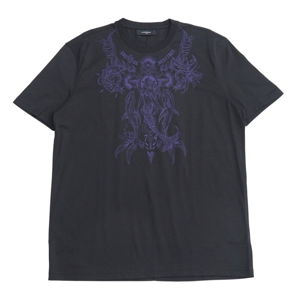 Givenchy Short Sleeve T-Shirt Uno De: Gender: Mens Brand: Givenchy Item: Short sleeve T-shirt Model: 12F 7296 651 Gender: mens Color: Black purple Material: 100% cotton Accessories: None Notation Size: XXL Size: cm (approx.): Shoulder wid