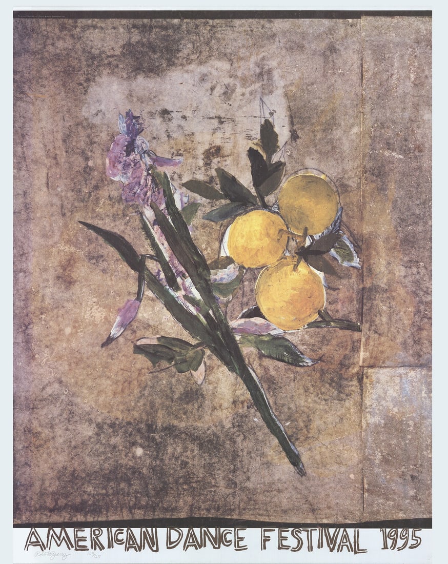 Roberto Juarez American Dance Festival Signed " Mixed Media 1: Artist: Roberto Juarez Brand: Juarez Roberto Exact Year: 1995 Height: 55.75 Item Height: 55.75 Item Width: 43.75 Subject: Floral GardensBotanical NatureEvents Type: Mixed Media Year Of Production: 199
