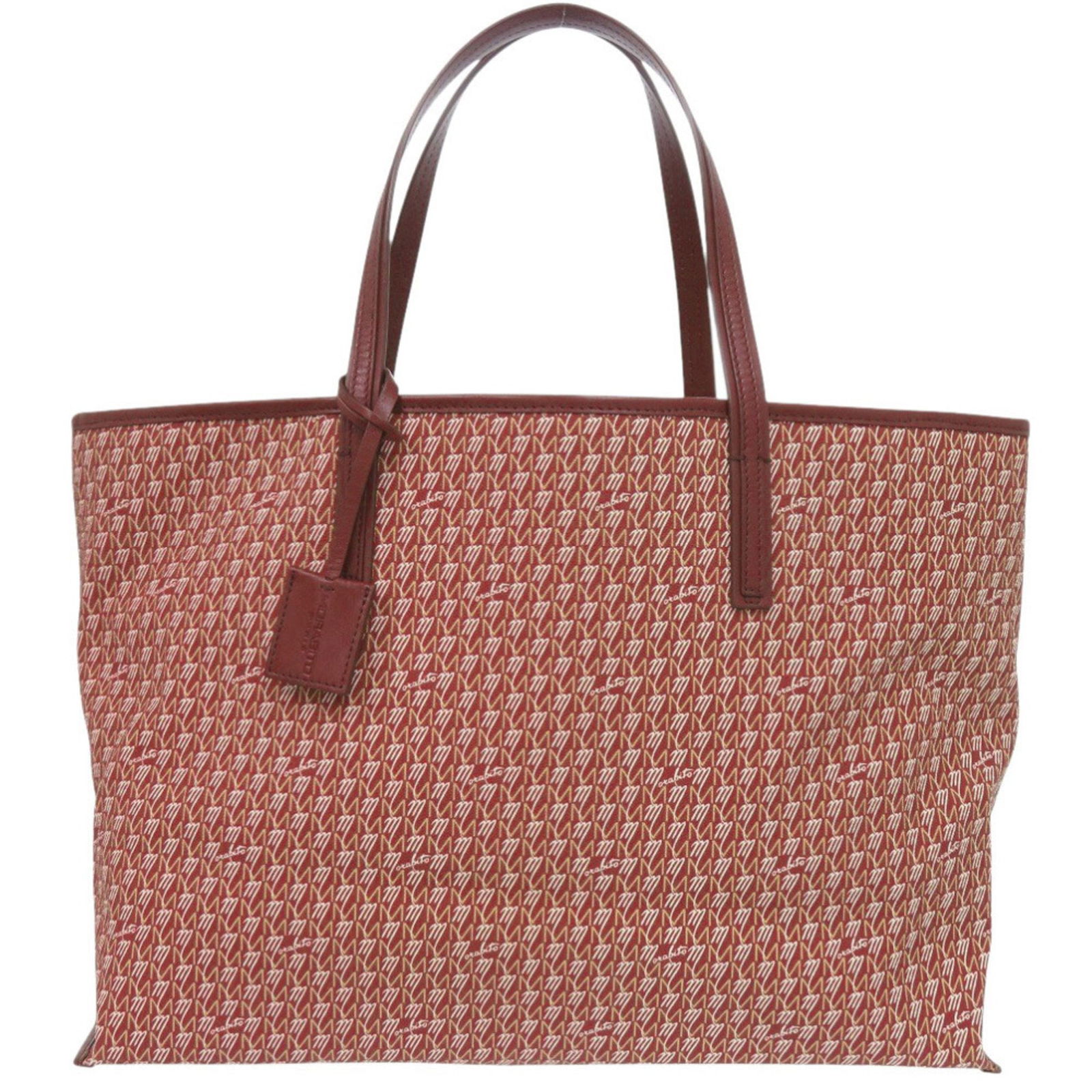 Morabito Autograph Tote Gm Cotton/Calf Leather Red Bag 0516 Morabito: Brand: Morabito Type: Tote Bag Material: Cotton , Leather Leather/Fur Type: Calfskin Color: Red Color Gender: Women Size (Hxwxd): 28.5cm x 40cm x 17cm / 11.22'' x 15.74'' x 6.69'' Condition: Used (ver