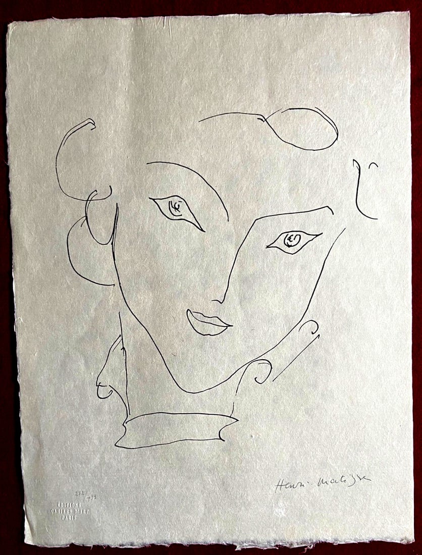 Henri Matisse Lithograph Hand Made C.O.A. Signed By Hand Numbered In Pencil (1 of 10)
