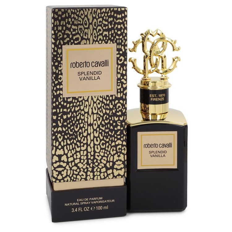 Splendid Vanilla Perfume By Roberto Cavalli Eau De Parfum Spray: Brand: Roberto Cavalli Size: 3.4 oz Eau De Parfum Spray Grams: 500 Type: Eau De Parfum Spray Fragrance: Perfume for Women Product Disclaimer: Authentic fragrances; some boxes may show shelf wear. We s