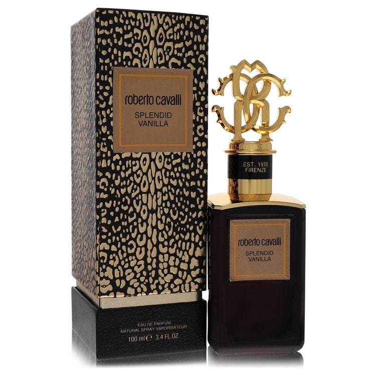 Roberto Cavalli Splendid Vanilla Perfume By Roberto Cavalli Eau De Parfum Spray (Unisex): Brand: Roberto Cavalli Size: 3.4 oz Eau De Parfum Spray Grams: 500 Type: Eau De Parfum Spray (Unisex) Fragrance: Perfume for Women Product Disclaimer: Authentic fragrances; some boxes may show shelf w