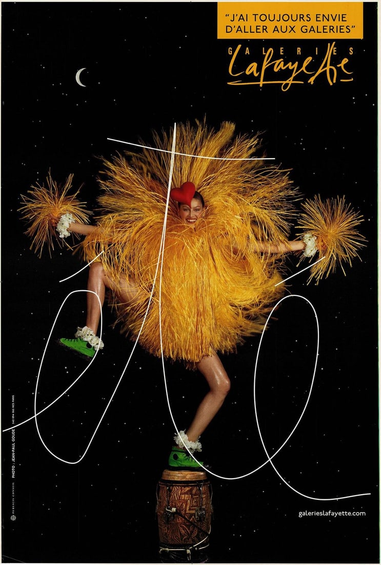 Jean-Paul Goude Galeries Lafayette - Summer " Offset Lithograph: Artist: Jean-Paul Goude Brand: Goude Jean-Paul Exact Year: 2001 Subject: FashionTypography Type: Offset Lithograph Year Of Production: 2001 Artist: Jean-Paul Goude Title: Galeries Lafayette - Summer Y