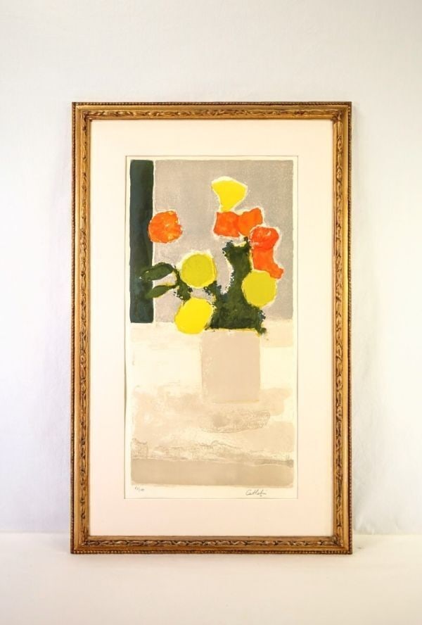 Bernard Cathelin Lithograph "Rose Dinde Et Millefeuille" 1972 Signed 185Ex: Country Of Origin: France Artist: Bernard Cathelin Unit Of Sale: Single Piece Signed By: Bernard Cathelin Image Orientation: Portrait Signed: Yes Size: Large Period: Contemporary (1970 - 2020) Materia