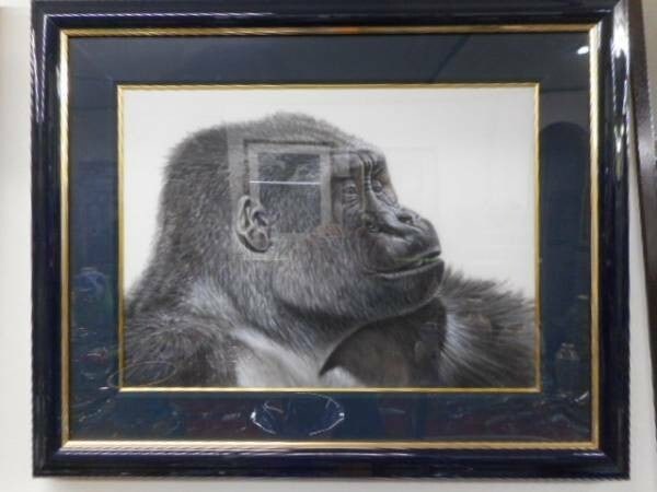 Charles Lynn Bragg - Gorilla Unique Original Acrylic Painting Signed Framed: Country Of Origin: United States Artist: Charles Lynn Bragg Signed By: Charles Lynn Bragg Signed: Yes Size: Large Material: Acrylic Framing: Framed Region Of Origin: American Subject: Animal Head gori