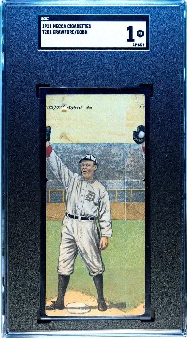 1911 Mecca Cigarettes T201 Ty Cobb Sam Crawford Card Sgc 1 (1 of 2)