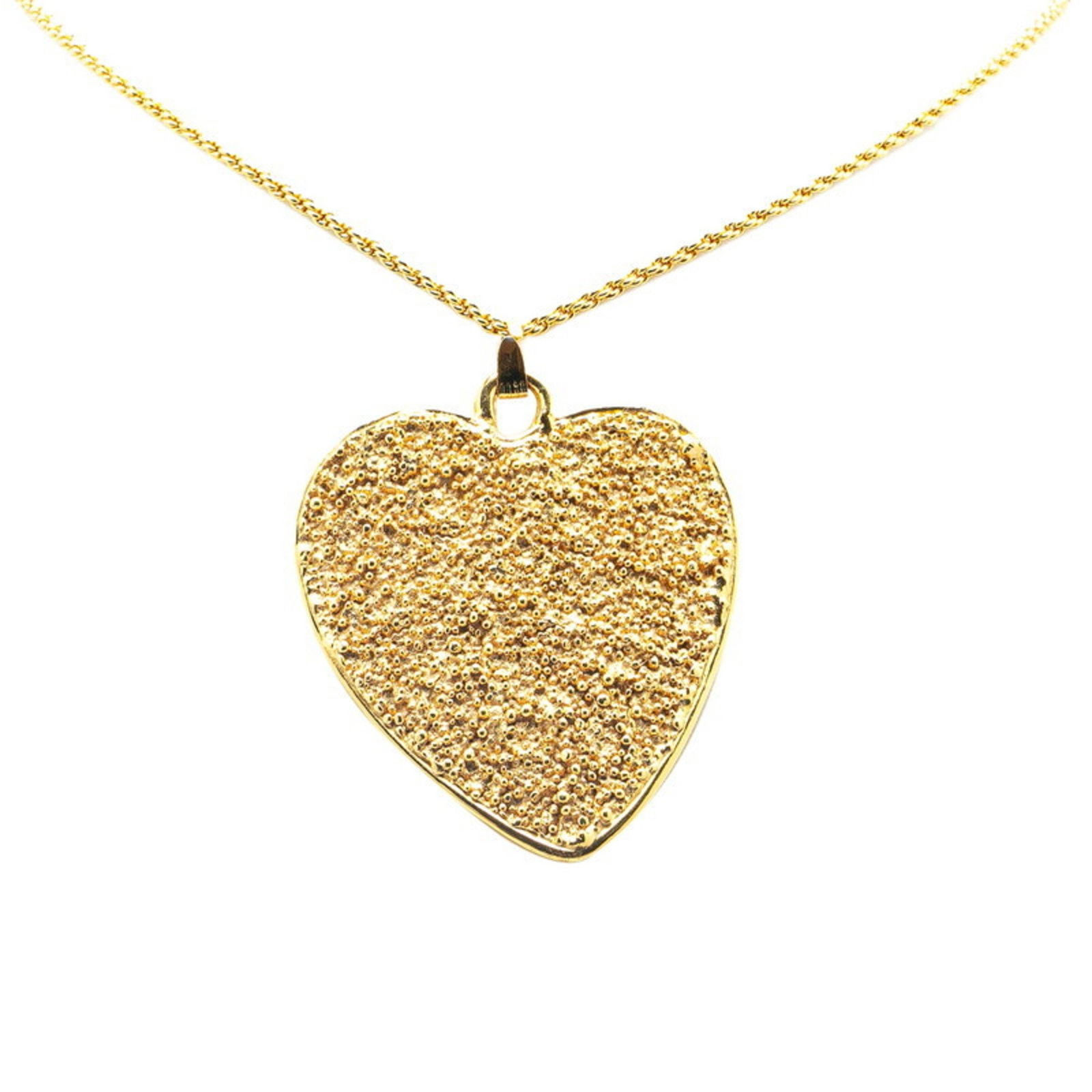 Yves Saint Laurent Saint Laurent Heart Motif Necklace Gold Plated (1 of 5)