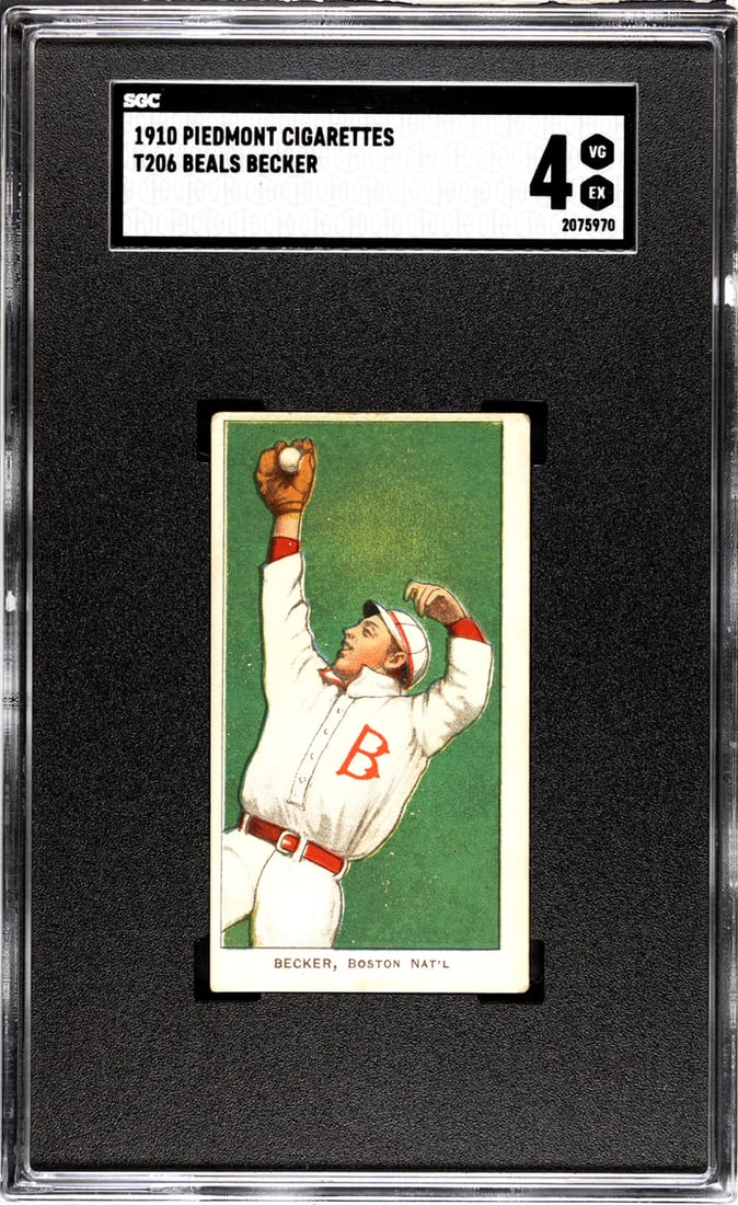 Beals Becker 1910 Piedmont Cigarettes #T206 Sgc 4: Beals Becker 1910 Piedmont Cigarettes #T206 SGC 4 Product Disclaimer: Not affiliated with any team or league. Signatures are unverified unless a certificate is stated. For inquiries, please reach out 