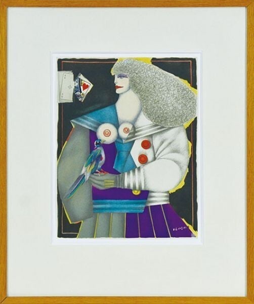Richard Lindner Lithograph Print Artwork Usa Signed Framed 20.5 X 17.1 In: Unit Of Sale: Single Piece Artist: Richard Lindner Signed By: Tadanori Yokoo Size: Large Material: Paper Framing: Framed Original/Licensed Reprint: Original Subject: Abstract Type: Print Theme: Art St