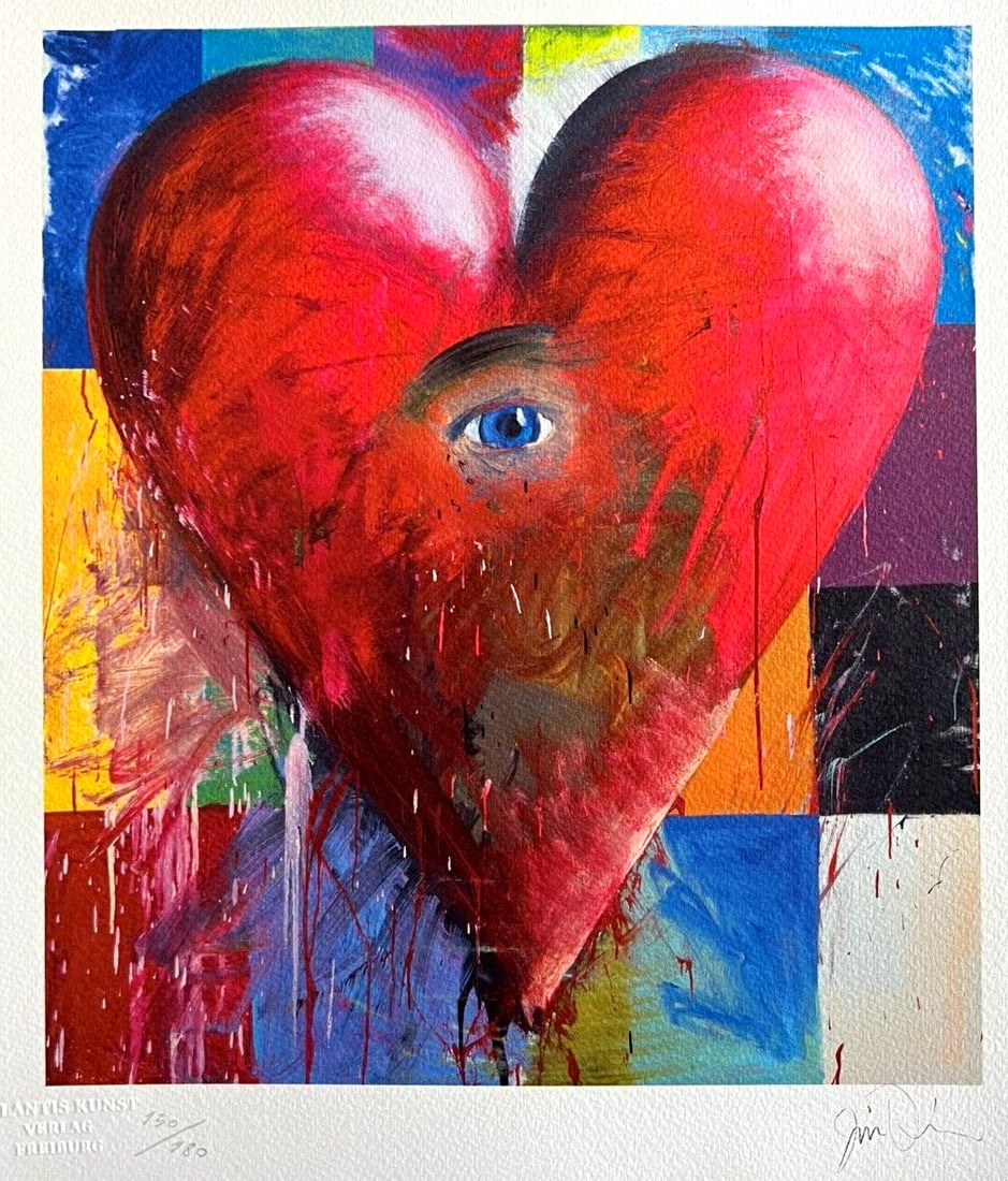 Jim Dine Lithograph Certified Coa Signed In Pen Numbered In Pencil 180 (1 of 13)