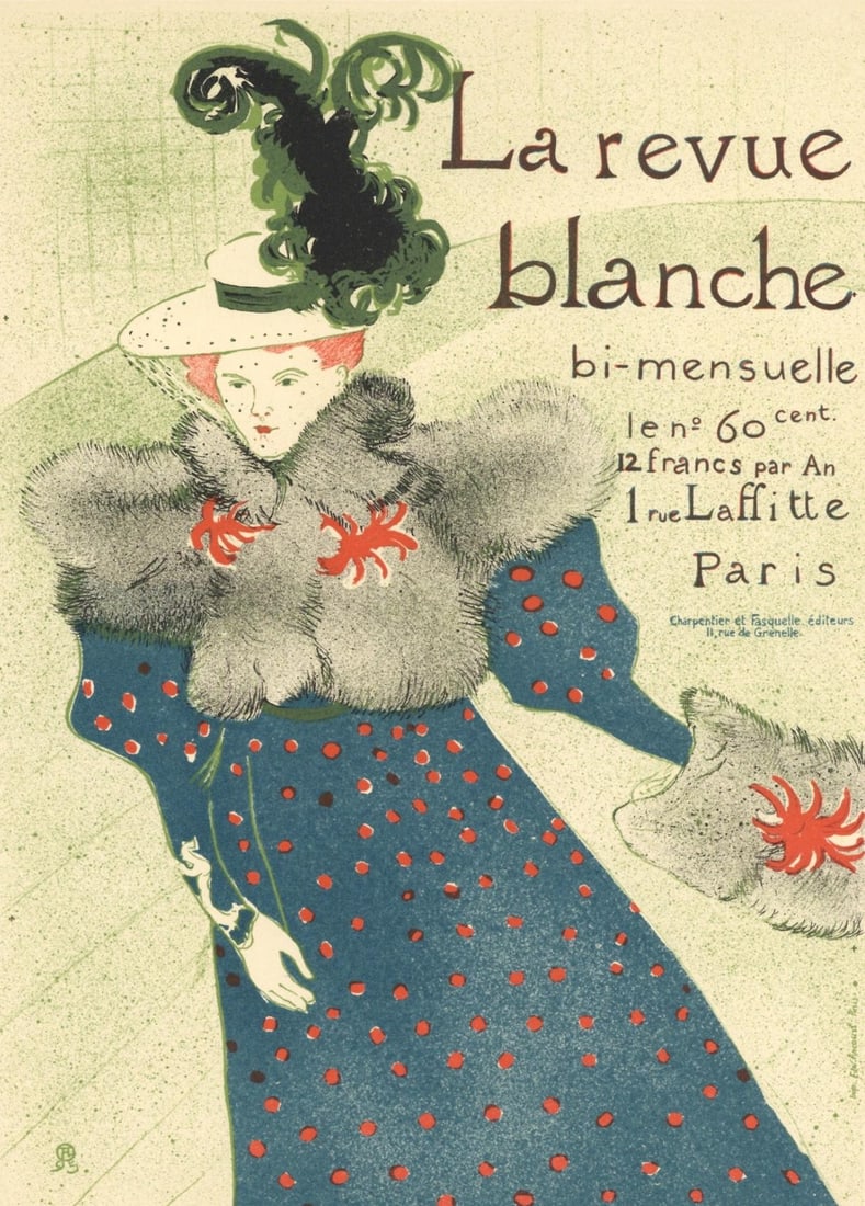 Henri De Toulouse-Lautrec, La Revue Blanche, Les Affiches De Toulouse-Lautrec, Lithograph (1 of 7)