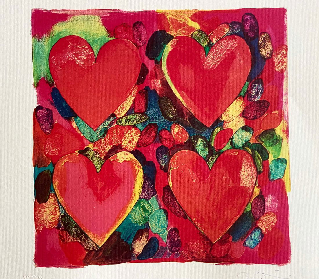 Jim Dine Lithograph Coa Signed Op Hand Numbered In Pencil Crayon (1 of 4)