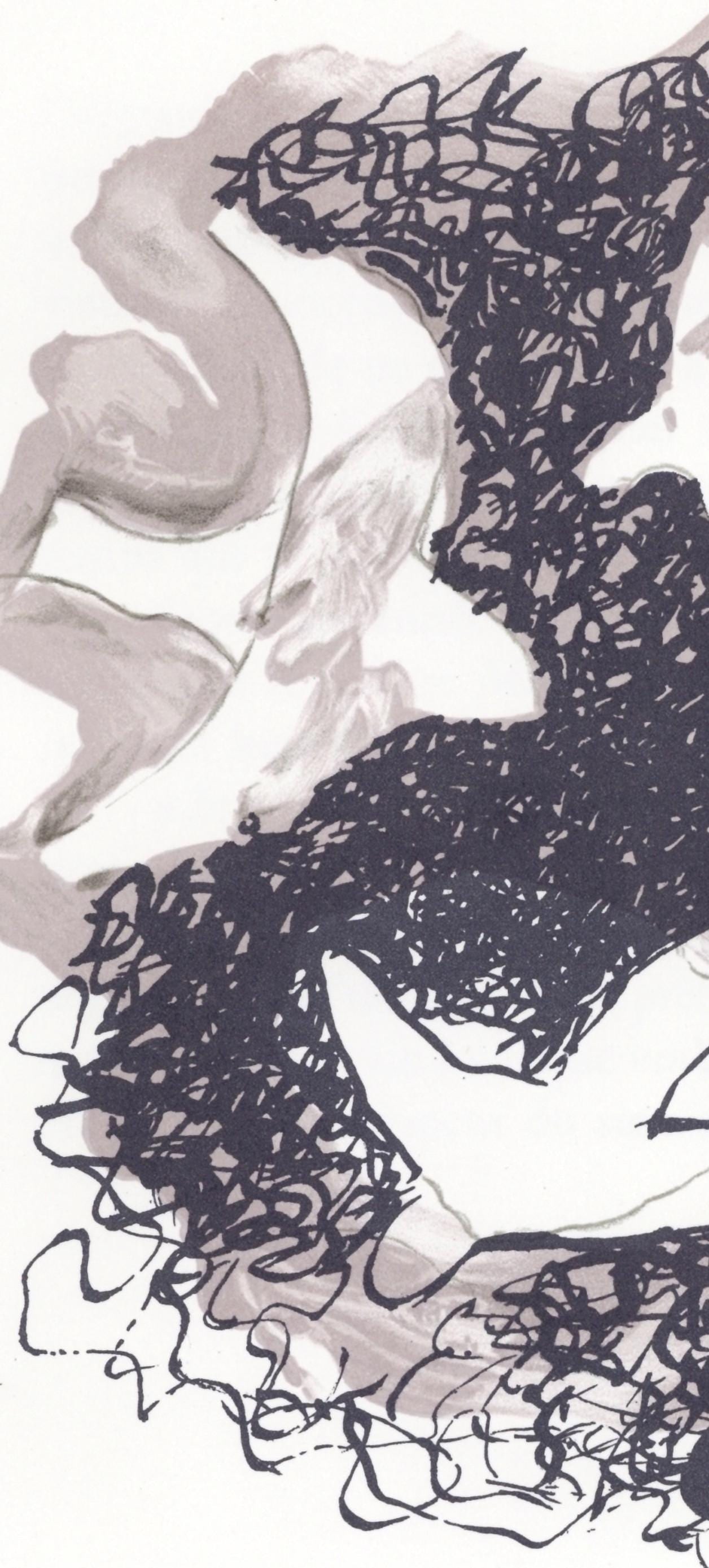 Georges Braque, Composition, Lettre Mon Peintre Raoul Dufy, Lithograph: Lithograph on vlin Arjomari paper. Paper Size: 11.75 x 9.375 inches. Inscription: Signed in the plate and unnumbered, as issued. Notes: From the folio, Lettre mon peintre Raoul Dufy, 1965. Published b