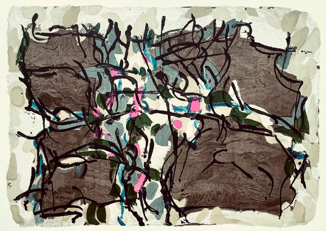 Jean-Paul Riopelle, Composition, Derrire Le Miroir, Lithograph (1 of 6)