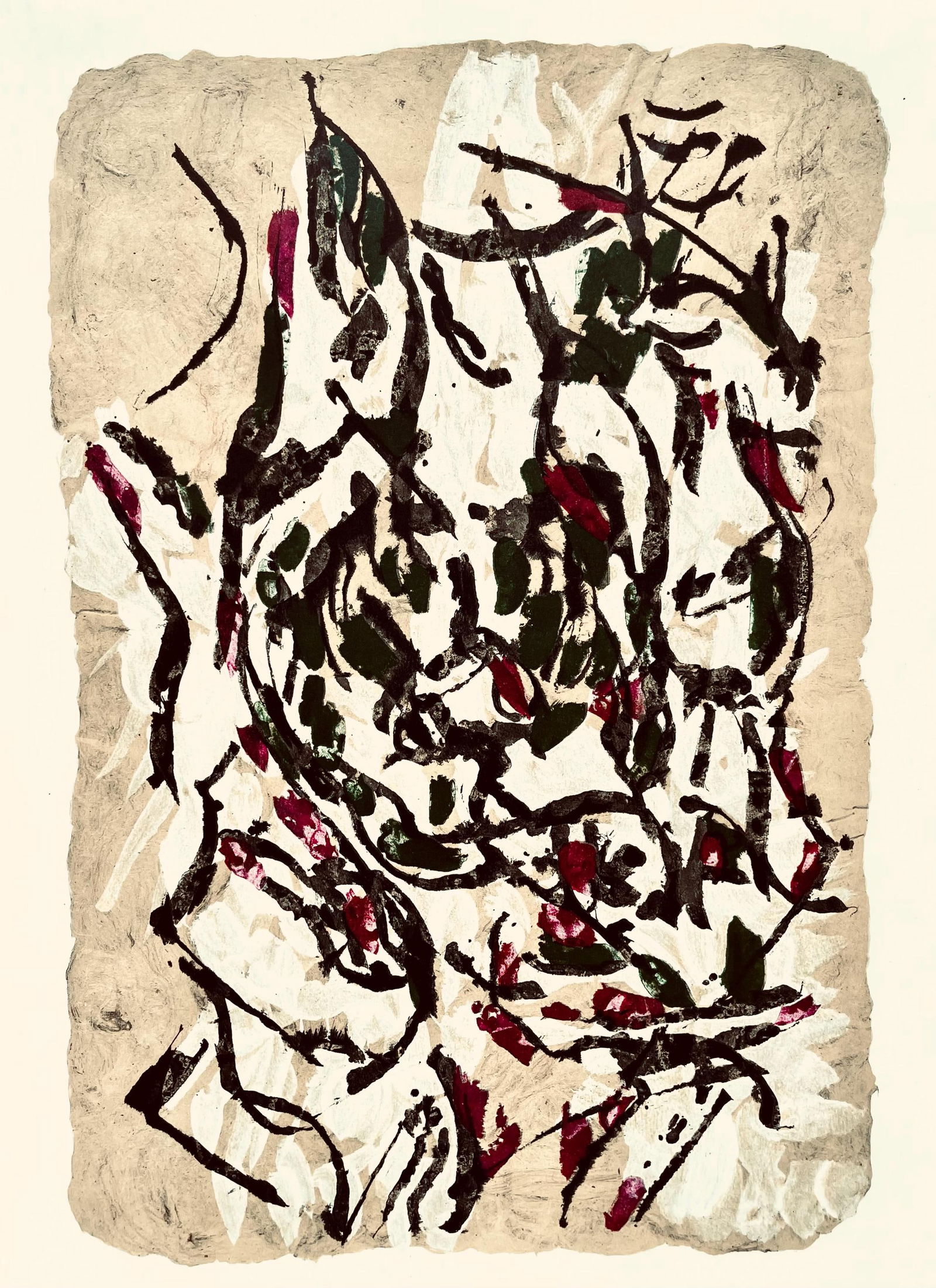 Jean-Paul Riopelle, Composition, Derrire Le Miroir, Lithograph (1 of 6)