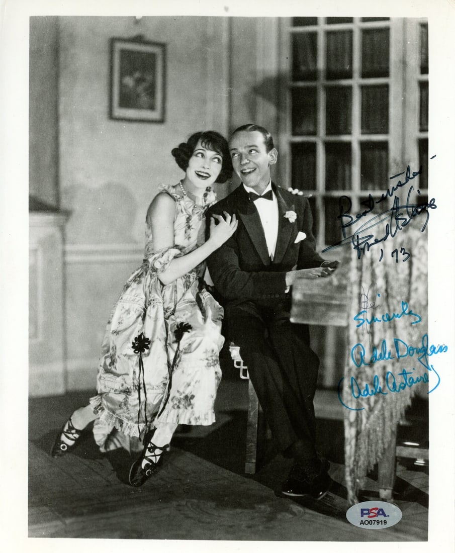 Fred & Adele Astair Dual-Signed/Inscr 8X10 B/W Photo Psa/Dna 192054 (1 of 2)