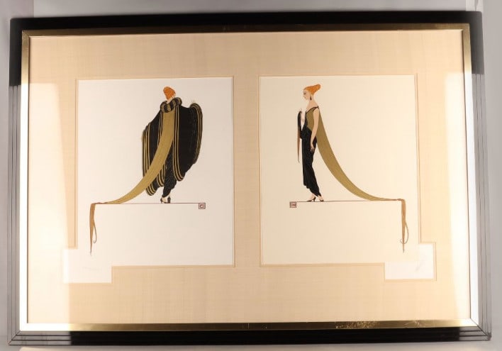 Erte - Ready For The Ball Serigraph Silkscreen Ed111 Signed Numbered Framed: Artist: Erte Signed By: Erte Size: Large Signed: Yes Material: Paper Original/Licensed Reprint: Original Framing: Framed Region Of Origin: Europe Subject: Actors Ready for the Ball Type: Print Theme: