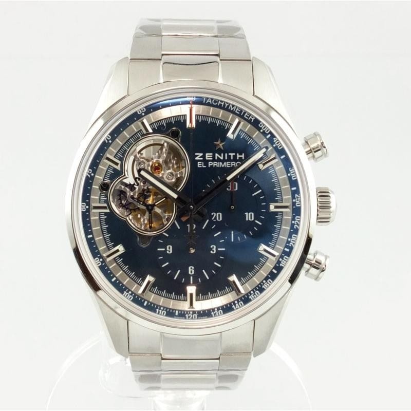 Zenith El Primero Chronomaster 1969 03.20416.4061/51: Brand: ZENITH Material: SS Movement: Automatic Dial Color: Blue Dial Type: Wrist watch Product Disclaimer: Items may exhibit light wear, such as minor scratches or slight tarnishing appropriate to the