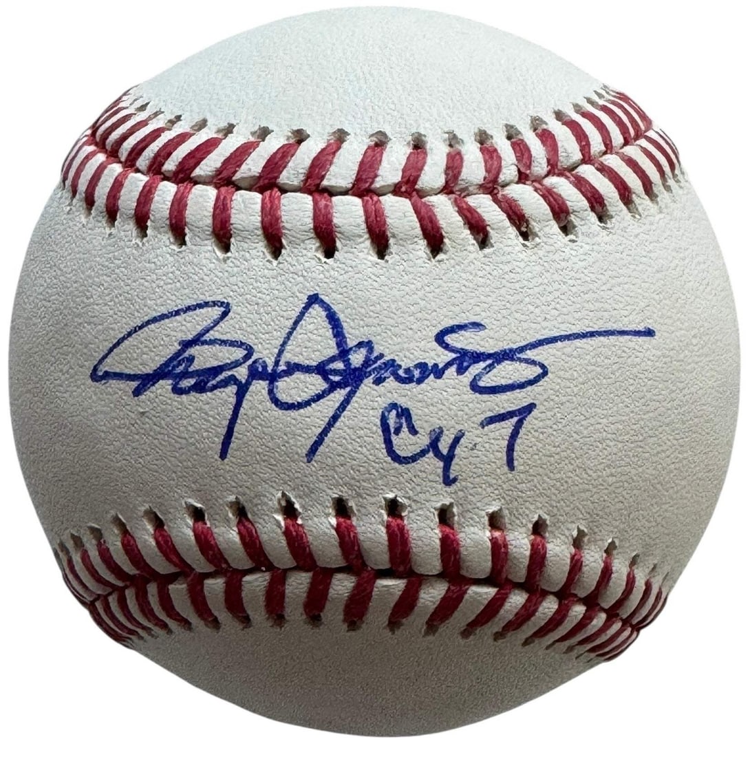 Roger Clemens Autographed Official Major League Baseball (Beckett): Brand: Beckett Roger Clemens Autographed Official Major League Baseball Signed in blue pen across the sweet spot on this Robert Manfred baseball with inscription "CY 7" Product Disclaimer: Not affilia