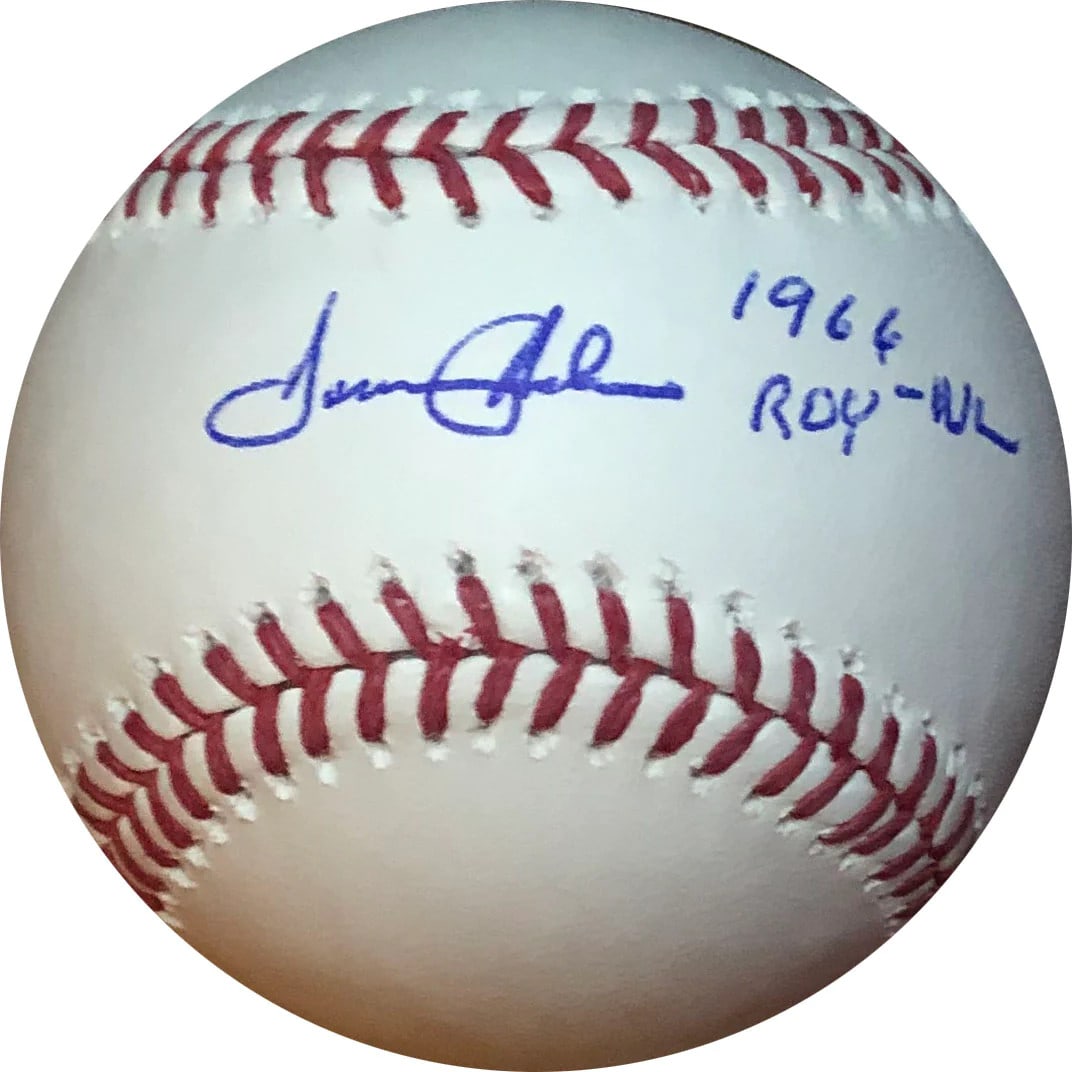 Tommy Helms "1966 Nl Roy" Autographed Baseball: Tommy Helms "1966 NL ROY" Autographed Baseball Inscribed with "1966 NL ROY" inscription Signed in blue pen across the sweet spot of an officialMajor LeagueRobert Manfred baseball Authenticity is provi