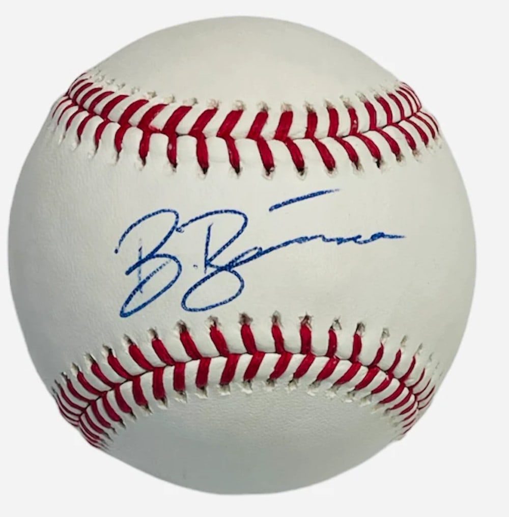 Brandon Barriera Autographed Official Major League Baseball (Jsa): Brand: James Spence Authentication (JSA) Brandon Barriera Autographed Official Major League Baseball (JSA) Signed in blue ink across the sweet spot of this official Rob Manfred Baseball Product Discla