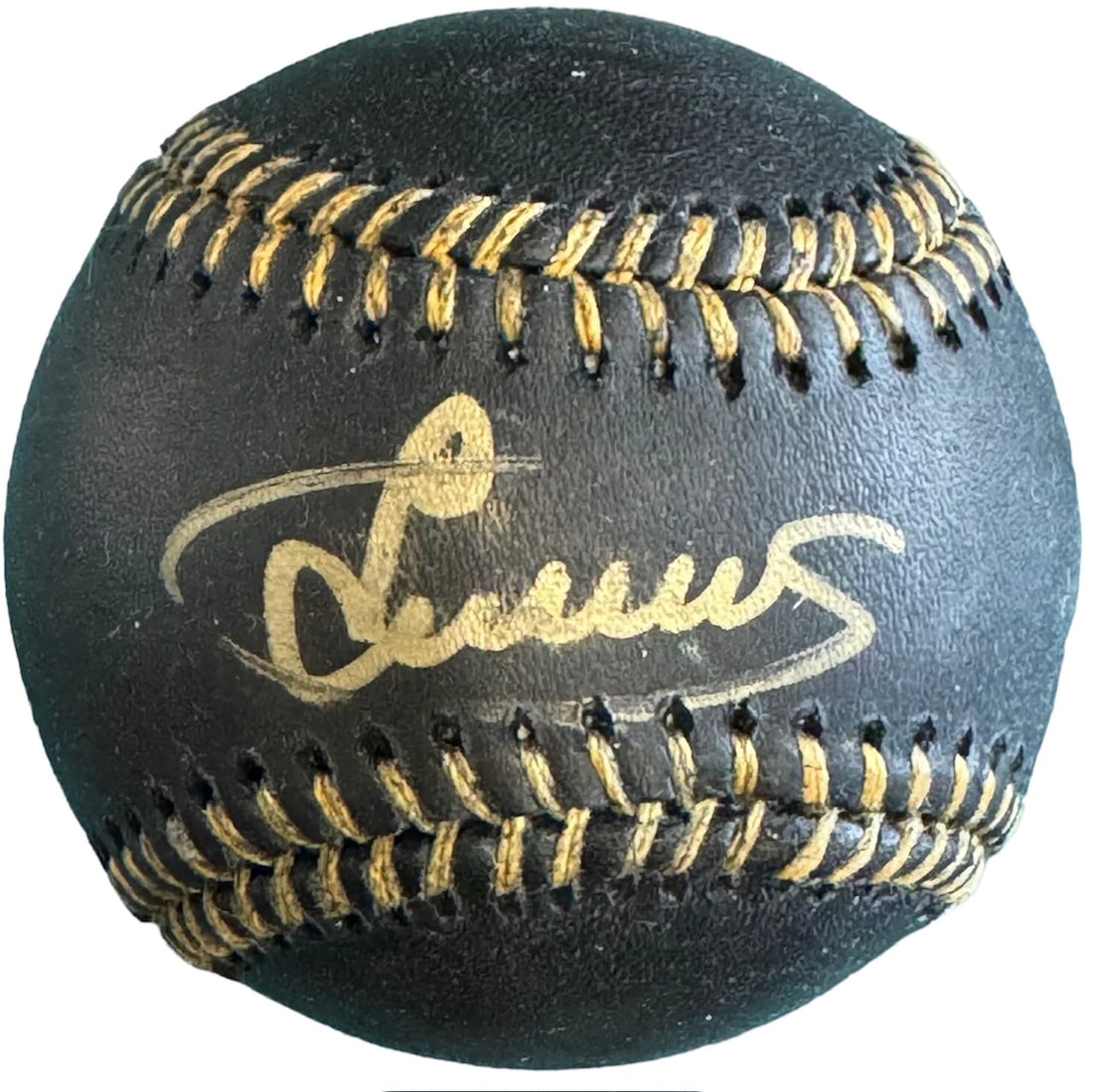 Luis Severino Autographed Official Major League Baseball (Mlb&Fanatics): Brand: MLB Luis Severino Autographed black Official Major League Baseball Signed in gold sharpie across the sweet spot of an Official Robert Manfred baseball. Product Disclaimer: Not affiliated with a