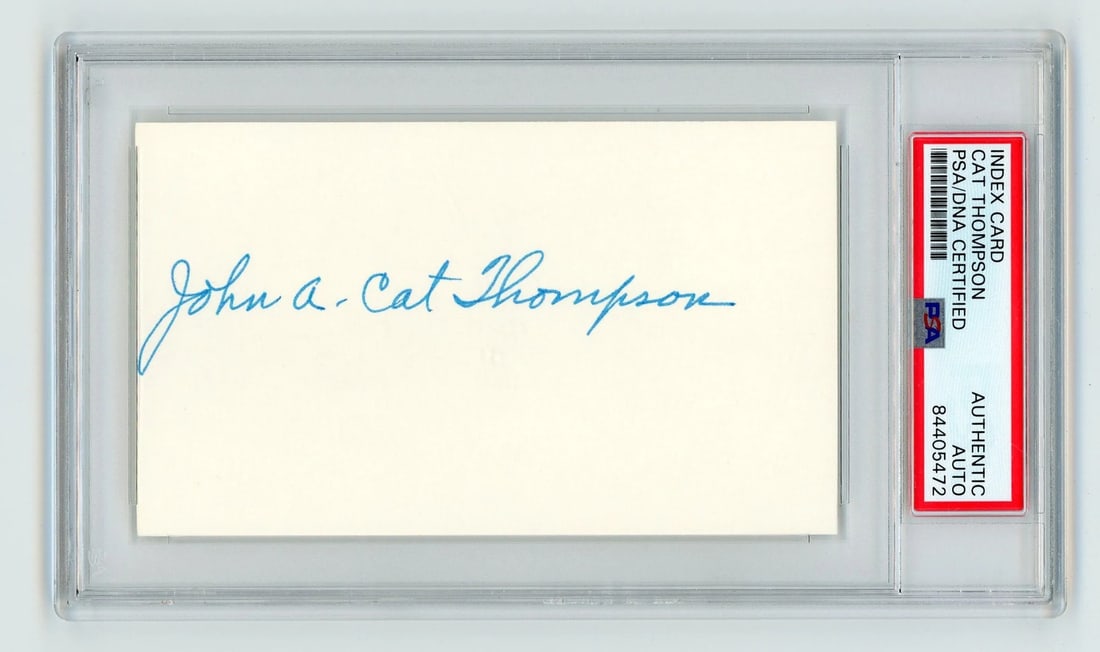 John Thompson Autographed Index Card Psa/Dna Certified: Brand: PSA/DNA John Thompson Autographed Index Card PSA/DNA Certified Product Disclaimer: Not affiliated with any team or league. Signatures are unverified unless a certificate is stated. For inquirie