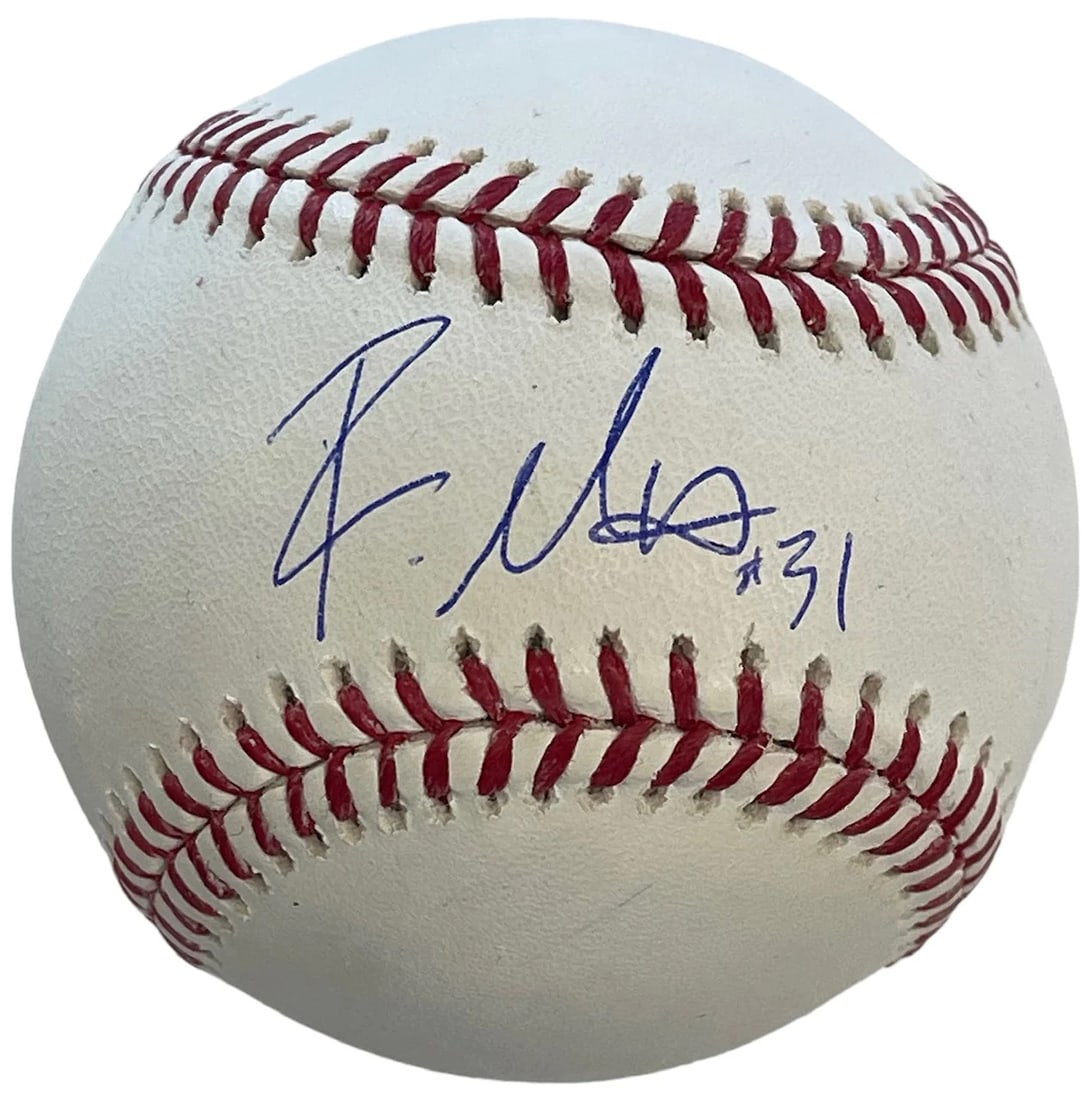 Raheem Mostert Autographed Official Major League Baseball (Beckett): Brand: Beckett Raheem Mostert Autographed Official Major League Baseball Signed in blue pen on the sweet spot on this official Robert Manfred ball Authenticity is provided by Beckett. Product Disclaim