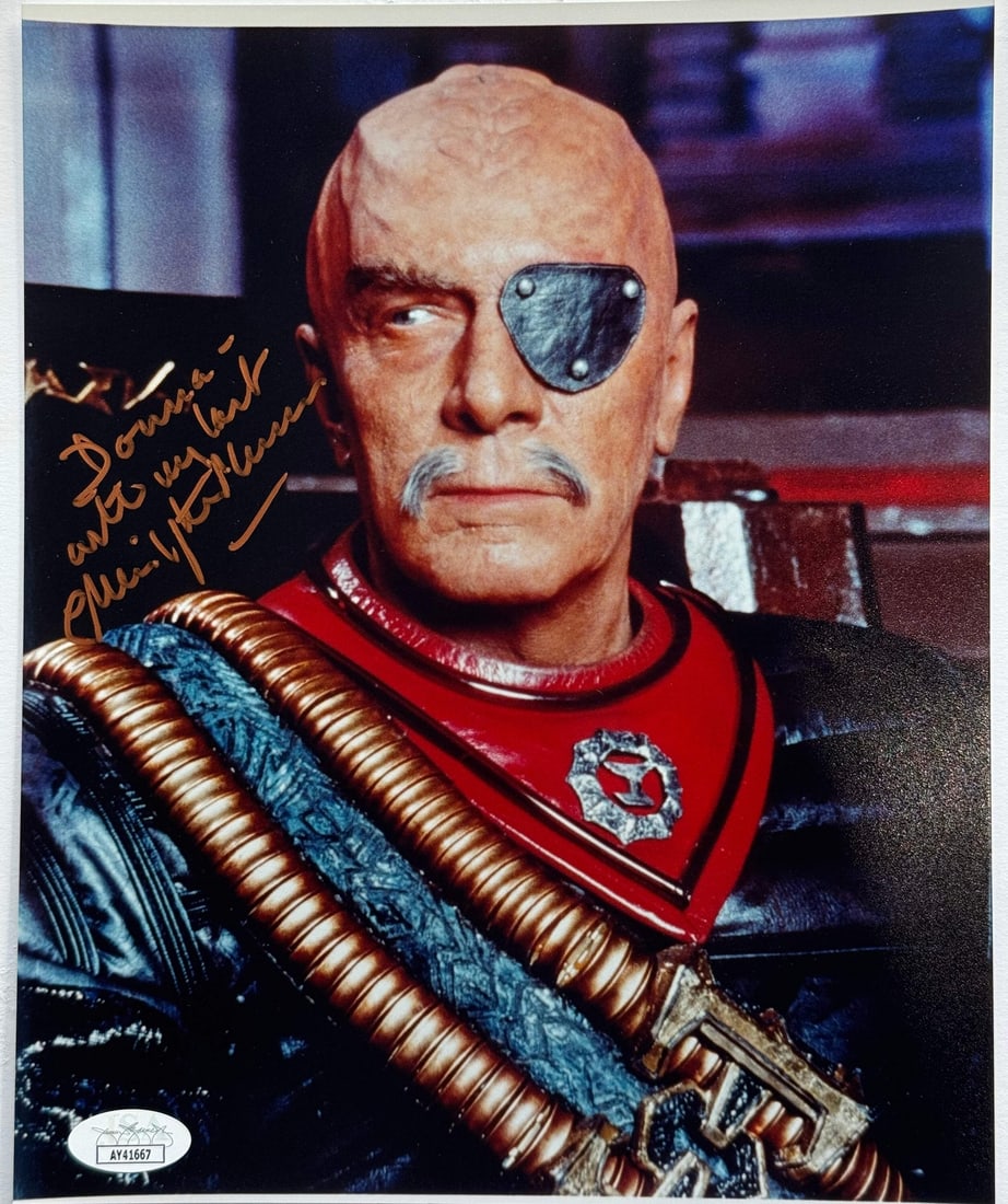 Christopher Plummer Autographed 8X10 Photo Star Trek Vi'S General Chang (Jsa) (1 of 1)