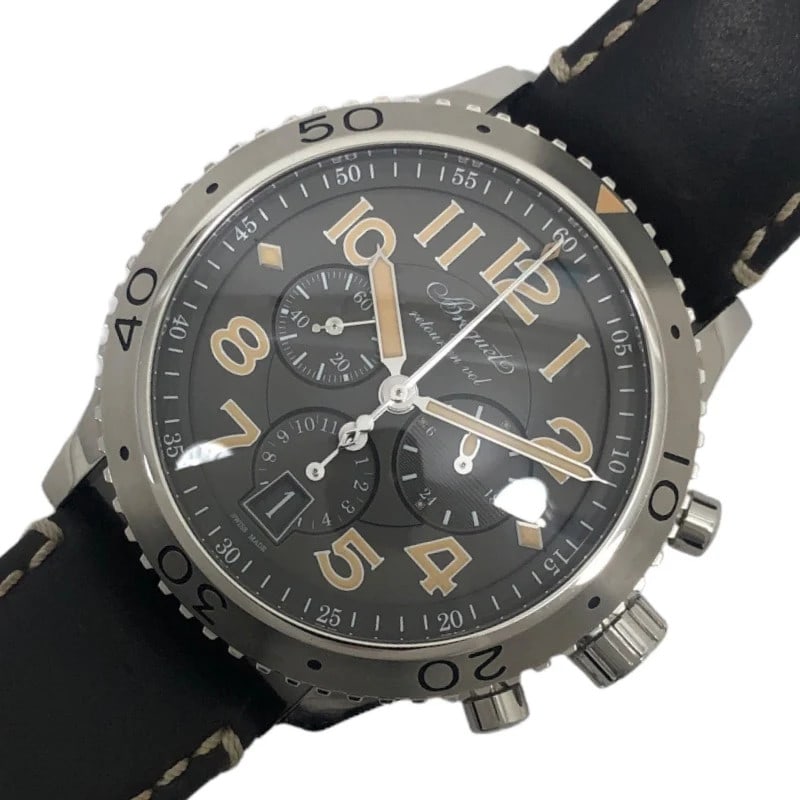 Breguet Type Xxi 3817St/X2/3Zu Ss/Leather Strap (1 of 9)