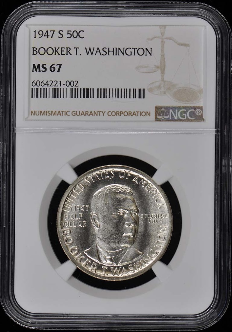 Washington, Booker T. 1947-S Silver Commemorative 50C Ngc Ms67 (1 of 1)