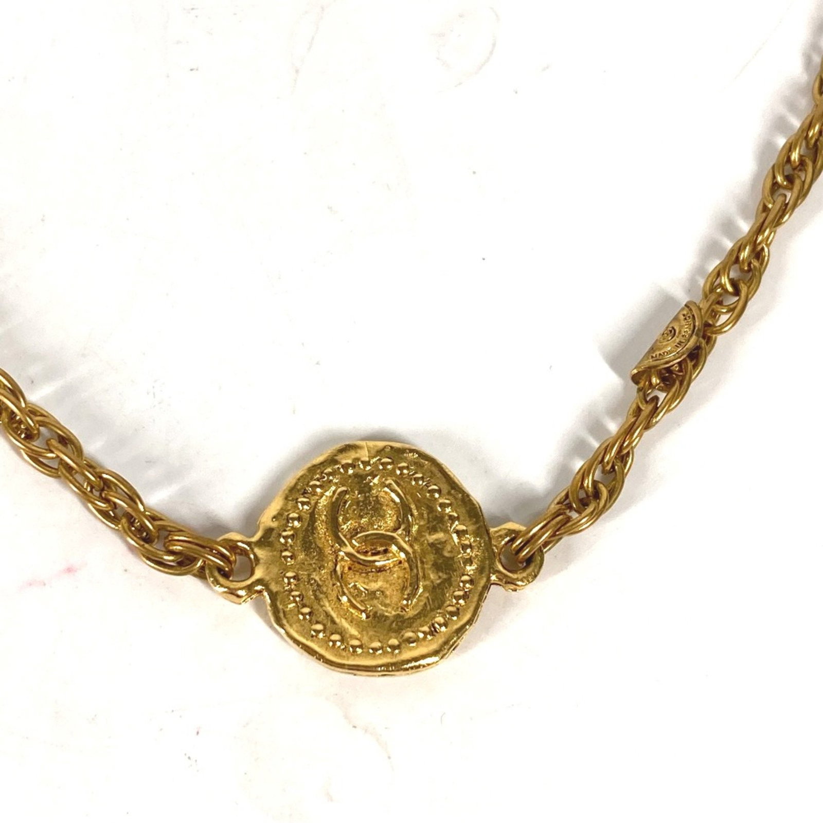 Chanel Vintage Long Necklace Chain Accessories Necklace Gold (1 of 8)