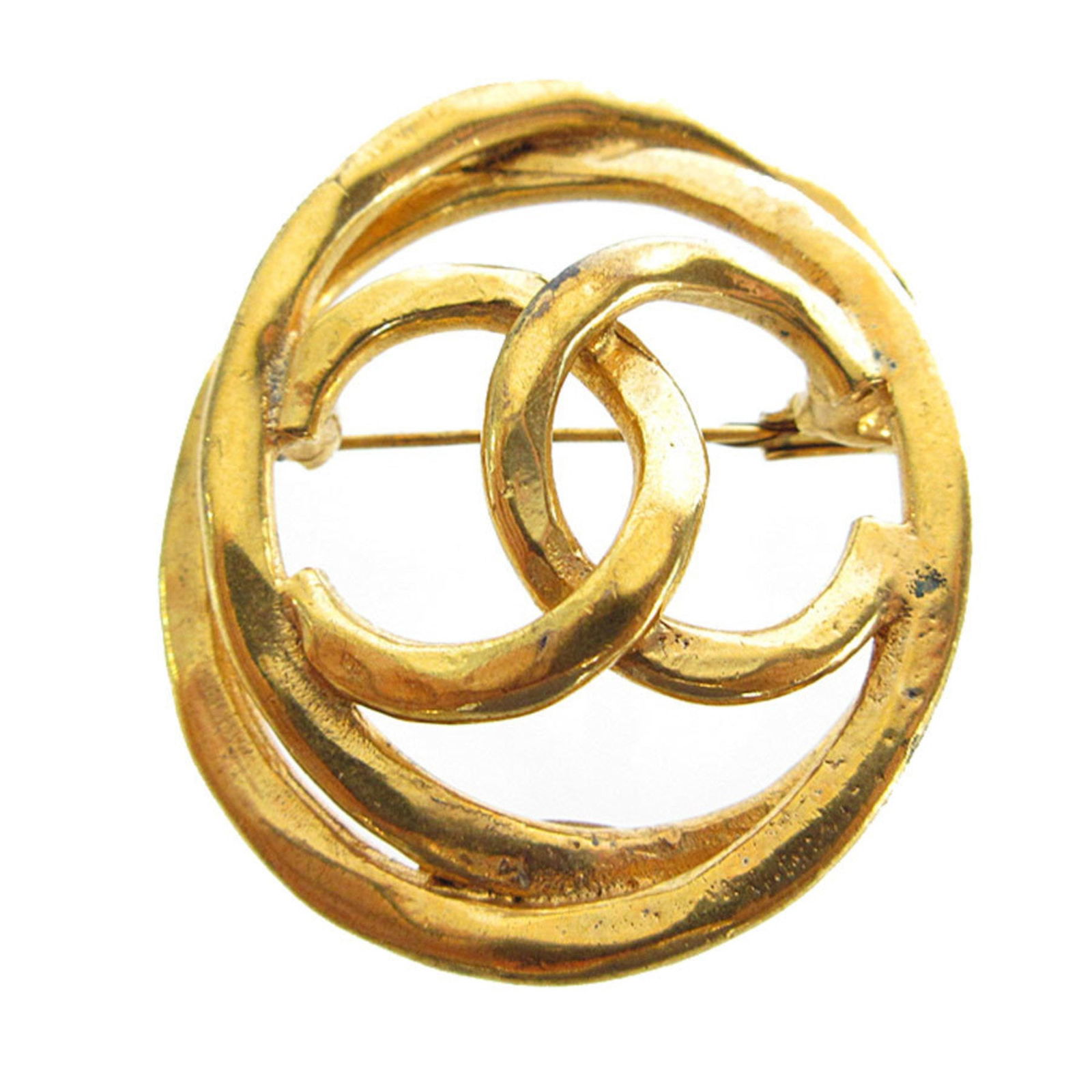 Chanel Brooch Coco Mark Metal Gold (1 of 5)