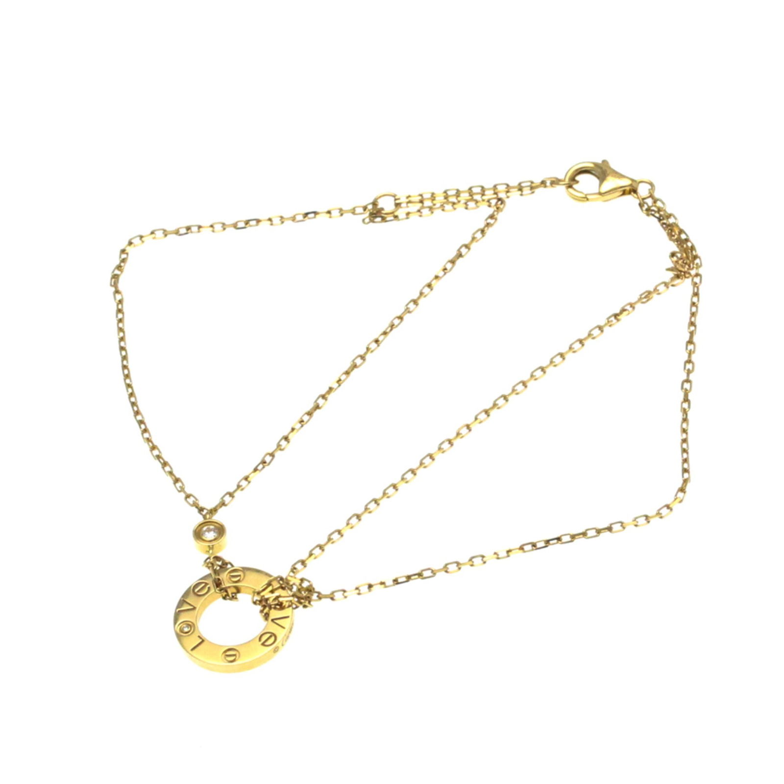 Cartier Love Circle Bracelet B6038300 Pink Gold (18K) Diamond Charm Bracelet Carat/0.03 Pink Gold (1 of 11)