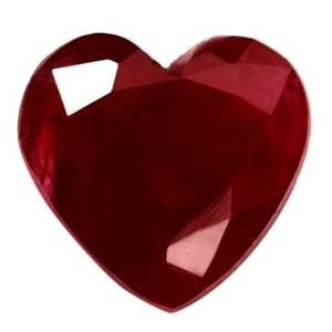 Heart 1.0Ct Red Si - Loose Ruby Gemstone (1 of 1)