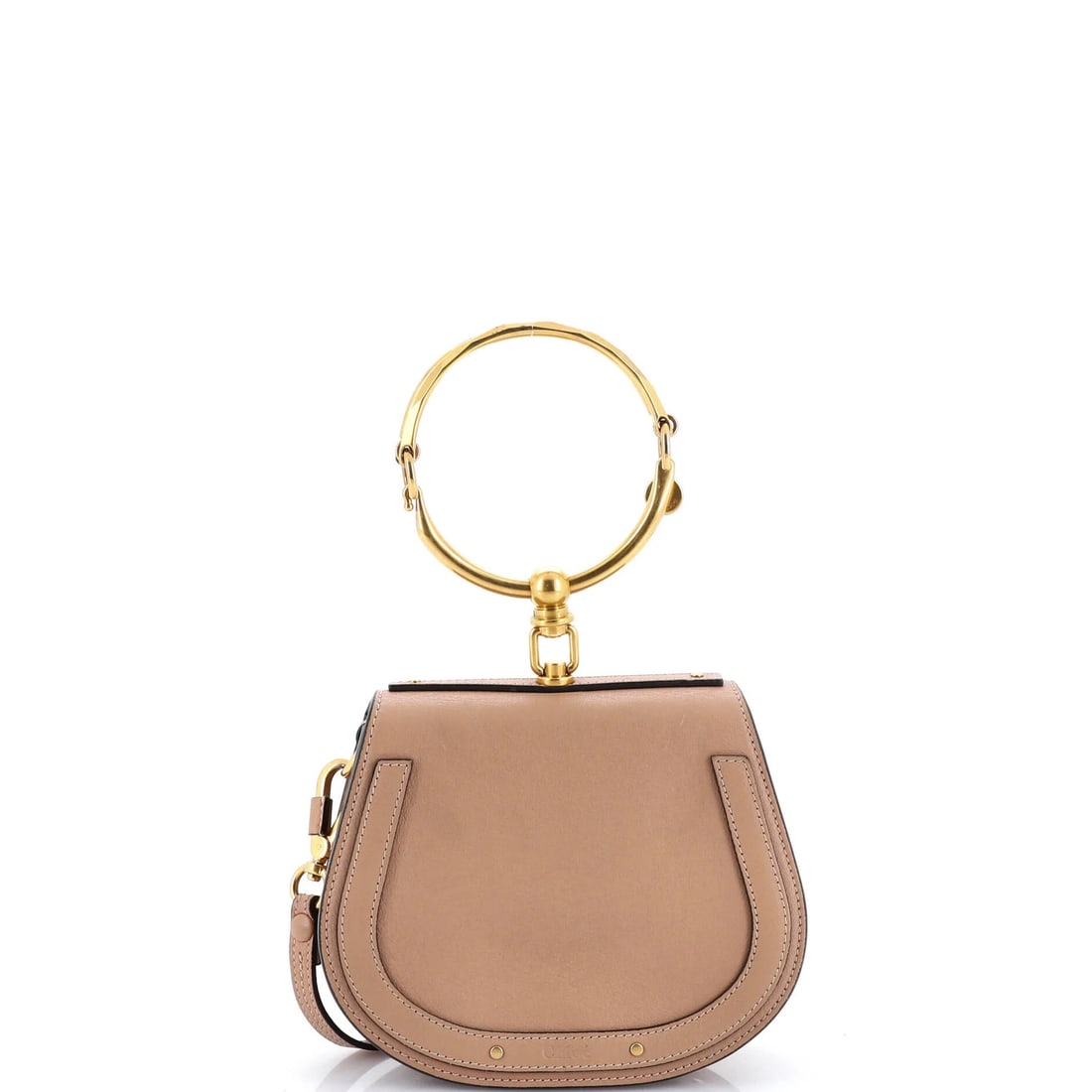 Chloe Nile Crossbody Bag Leather Small: Brand: Chloe Exterior Material: Leather Style: Cross Body Bags Exterior Color: Neutral Size: Small Accessories: With Strap Measurements: Handle Drop 4", Height 6.5", Width 7.5", Depth 2.5", Strap Drop