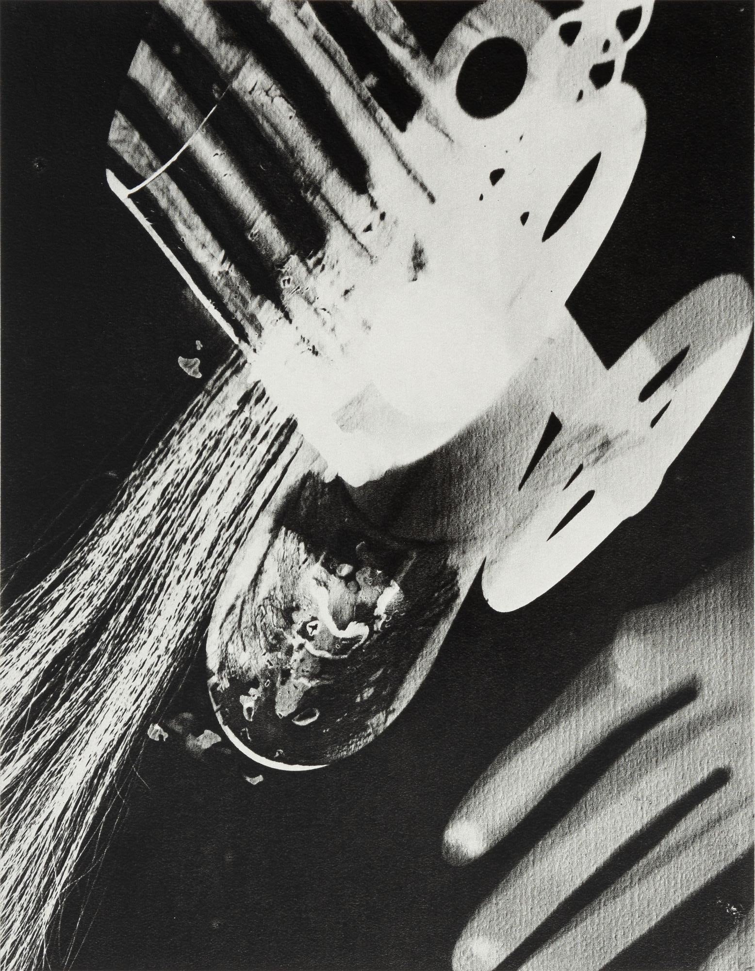 Man Ray, Composition, Man Ray, Electa Editrice Portfolios, Hliogravure: Hliogravure on vlin paper. Paper size: 15.75 x 11.75 inches. Excellent condition. Inscription: unsigned and unnumbered, as issued. Notes: From the folio, Man Ray, Electa Editrice Portfolios, 1980. Pub