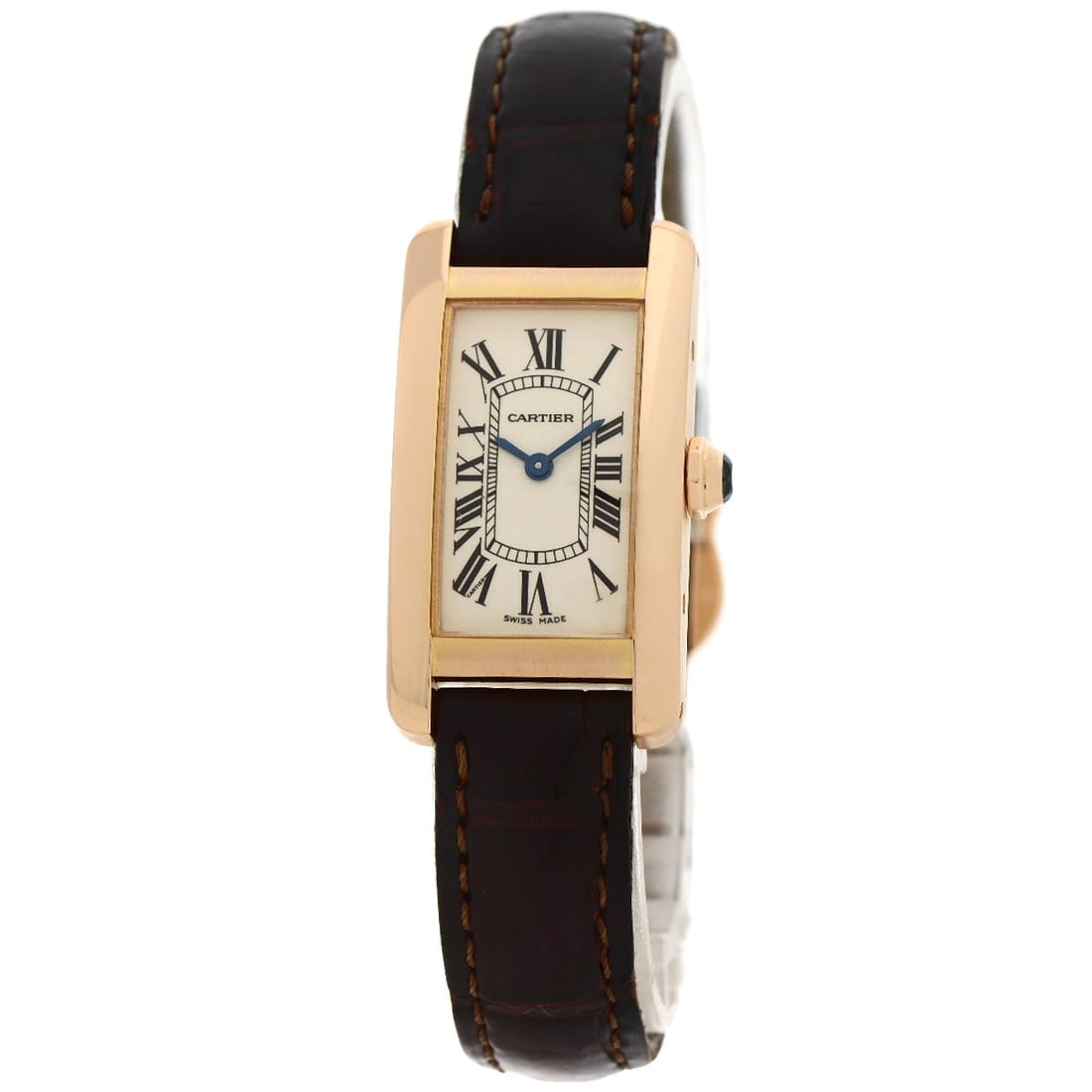 Cartier Tank American Sm Watches W2607456 K18 Pink Gold/Leather (1 of 20)